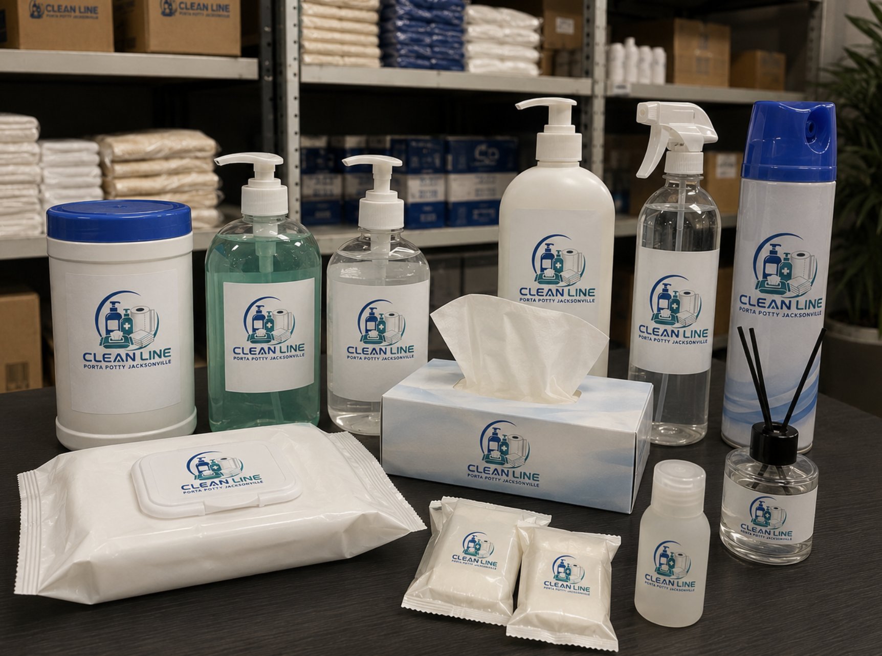 Clean Line Porta Potty Jacksonville toiletries and bathroom products